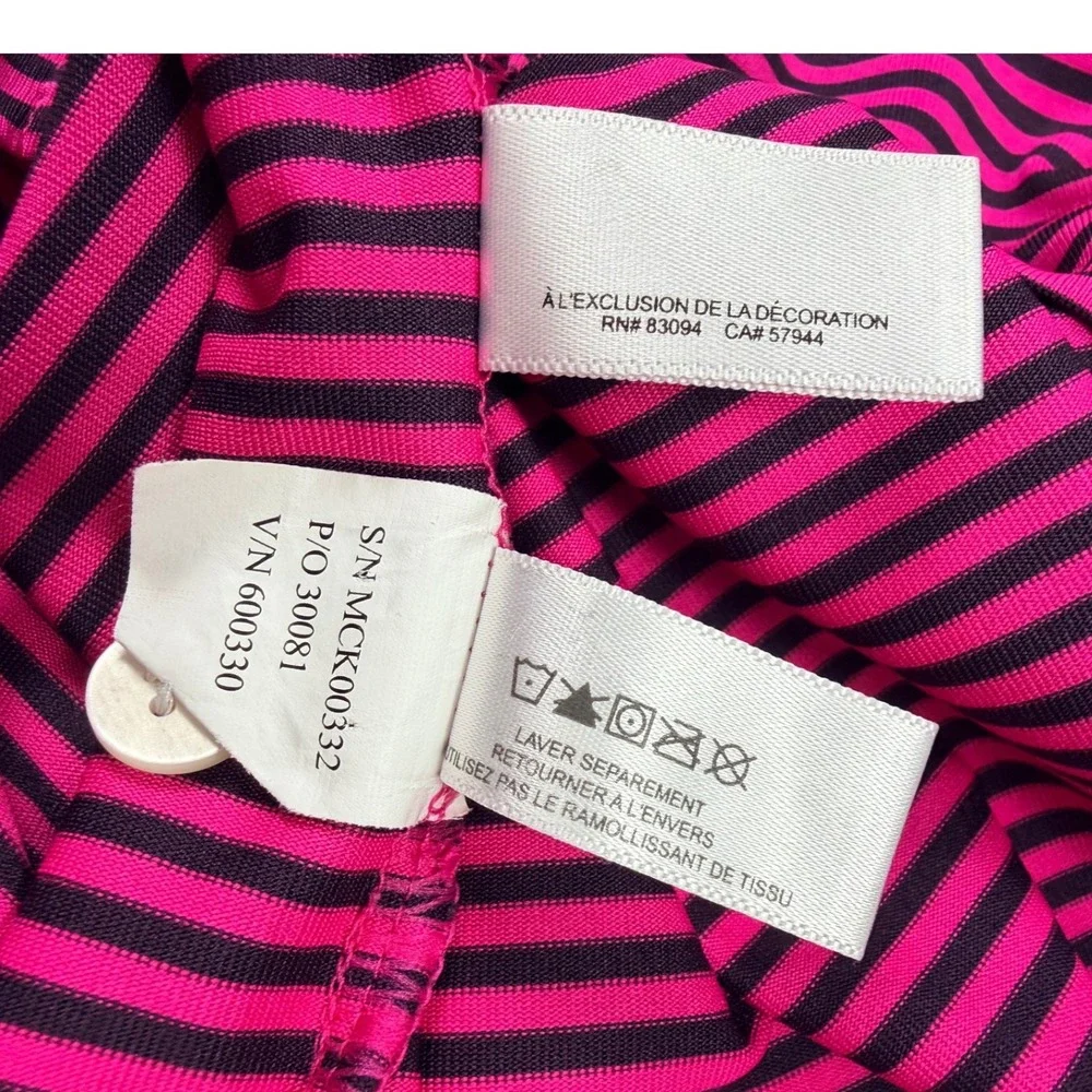 Cutter & Buck Polo Shirt Mens Medium Pink‎ Striped Excellent Short Sleeve Golf